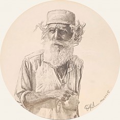 Ghulam Markhat, 8 x 8 inch, Graphite on Paper, Figurative Painting, AC-GHM-007 Ghulam Markhat, 8 x 8 inch, Graphite on Paper, Figurative Painting, AC-GHM-007